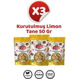 Aladeeb Kurutulmuş Limon Tane 3 x 50 gr ( 3'lü Paket ) C Vitamini Katkısız Organik - 1 Adet