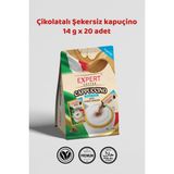 Aladeeb Şekersiz Kapuçino Kahve Çikolata Tozlu 20’li Paket 14GR - 1 Adet