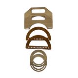 aladepo Ahşap Çanta Sapı Mdf Kulp (3 ÇİFT) Cs24