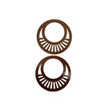 aladepo Ahşap Çanta Sapı Mdf Kulp Ceviz Zebra Desen (1 Çift)