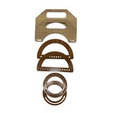 aladepo Ahşap Çanta Sapı Mdf Kulp Cs23 (3 ÇİFT)