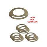aladepo Ahşap Oval Çanta Sapı Meşe Mdf 3mm 17x10,5 cm (3 Çift)