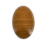 aladepo Ahşap Oval Elips Sepet Tepsi Tabanı 30x20 Cm Ceviz Çift Yüz 3 Mm Mdf