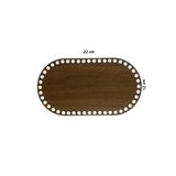 aladepo Ahşap Sepet Tepsi Tabanı 22x12 Cm Oval Ceviz Çift Yüz 3mm Mdf