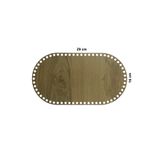 aladepo Ahşap Sepet Tepsi Tabanı 29x16 Cm Oval Açık Meşe Çift Yüz 3mm Mdf