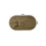 aladepo Ahşap Sepet Tepsi Tabanı 40x22 Cm Oval Açık Meşe Çift Yüz 3mm Mdf