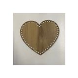 aladepo Ahşap Sepet Tepsi Tabanı (kalp) 20cm Açık Meşe Çift Yüz 3mm Mdf