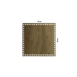 aladepo Ahşap Sepet Tepsi Tabanı Kare 20x20 Cm Açık Meşe Çift Yüz 3mm Mdf