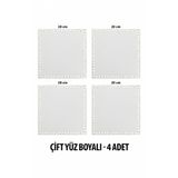 aladepo Ahşap Sepet Tepsi Tabanı Kare 20x20 Cm Beyaz Çift Yüz 3mm Mdf (4 ADET)