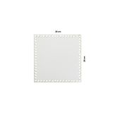 aladepo Ahşap Sepet Tepsi Tabanı Kare 20x20 Cm Beyaz Çift Yüz 3mm Mdf
