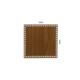 aladepo Ahşap Sepet Tepsi Tabanı Kare 20x20 Cm Ceviz Çift Yüz 3mm Mdf