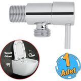 Alafranga Flex Hortum Bağlantı Ara Musluk Klozet Aç Kapa Taharet Musluğu Metal Rezervuar Wc 1 Adet