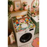 ALAMODECOR Banyodaki Kedi Model Çamaşır Makine Örtüsü - 60x60