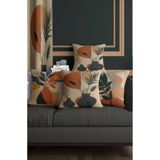 ALAMODECOR İskandinav Vazo Desenli Punch Örgü Görünümlü 4'lü Kırlent Kılıfı Koltuk Yastık Kılıfı Takım