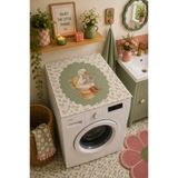 ALAMODECOR Vintage Ördek Model Çamaşır Makine Örtüsü - 60x60