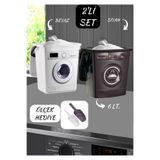 Alamut Home Çamaşır Makinesi Görünümlü Kapaklı Deterjanlık Taşınabilir Deterjan Saklama Kutusu 6 Lt