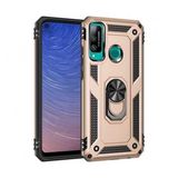 Alan Şanslı Huawei P40 Lite E Sofya Yüzüklü Silikon Kapak Gold Kılıf