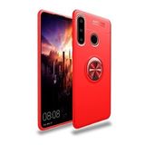Alan Şanslı Huawei Y6P Range Yüzüklü Silikon Kırmızı Kılıf