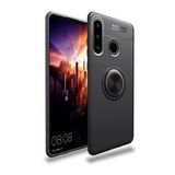 Alan Şanslı Huawei Y6P Range Yüzüklü Silikon Siyah Kılıf