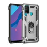 Alan Şanslı Huawei Y6P Sofya Yüzüklü Silikon Kapak Gümüş Kılıf