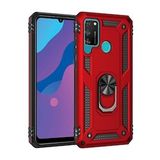 Alan Şanslı Huawei Y6P Sofya Yüzüklü Silikon Kapak Kırmızı Kılıf