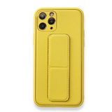 Alan Şanslı iPhone 11 Pro Sarı Coco Deri Standlı Kapak Kılıf