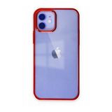 Alan Şanslı iPhone 12 Element Silikon Kırmızı Cep Telefonu Kılıfı