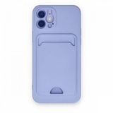 Alan Şanslı iPhone 12 Kelvin Kartvizitli Silikon Lila Cep Telefonu Kılıfı