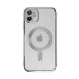 Alan Şanslı iPhone 12 Kross Magneticsafe Kapak Gümüş Cep Telefonu Kılıfı