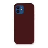 Alan Şanslı iPhone 12 Lansman Legant Silikon Bordo Cep Telefonu Kılıfı