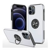 Alan Şanslı iPhone 12 Pro Elit Yüzüklü Kapak Gümüş Kılıf