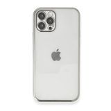 Alan Şanslı iPhone 12 Pro Gümüş Razer Lensli Silikon Kapak