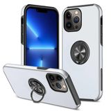 Alan Şanslı iPhone 13 Pro Elit Yüzüklü Kapak Gümüş Kılıf