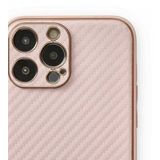 Alan Şanslı iPhone 13 Pro Max Coco Karbon Pembe Silikon Kılıf