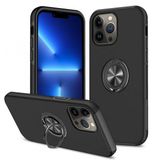 Alan Şanslı iPhone 13 Pro Max Elit Yüzüklü Kapak Siyah Kılıf