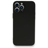 Alan Şanslı iPhone 13 Pro Max Nano İçi Kadife Siyah Silikon Kılıf