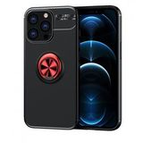 Alan Şanslı iPhone 13 Pro Max Range Yüzüklü Siyah-Kırmızı Silikon Kılıf