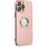 Alan Şanslı iPhone 13 Pro Max Store Pembe Silikon Kılıf