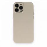 Alan Şanslı iPhone 13 Pro Nano İçi Kadife Bej Silikon Kılıf