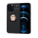 Alan Şanslı iPhone 13 Pro Range Yüzüklü Siyah-Gold Silikon Kılıf