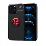 Alan Şanslı iPhone 13 Pro Range Yüzüklü Siyah-Kırmızı Silikon Kılıf
