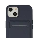 Alan Şanslı iPhone 14 Kelvin Kartvizitli Lacivert Silikon Kılıf