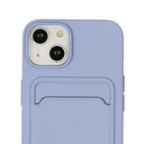 Alan Şanslı iPhone 14 Plus Kelvin Kartvizitli Lila Silikon Kılıf