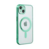 Alan Şanslı iPhone 14 Plus Magneticsafe Lazer Haki Yeşil Silikon Kılıf