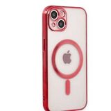 Alan Şanslı iPhone 14 Plus Magneticsafe Lazer Kırmızı Silikon Kılıf