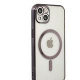 Alan Şanslı iPhone 14 Plus Magneticsafe Lazer Siyah Silikon Kılıf