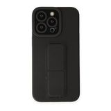 Alan Şanslı iPhone 14 Pro Mega Standlı Silikon Siyah Kılıf