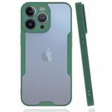 Alan Şanslı iPhone 14 Pro Platin Silikon Yeşil Kılıf