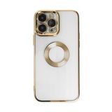 Alan Şanslı iPhone 14 Pro Slot Silikon Gold Kılıf