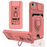 Alan Şanslı iPhone 7 Zuma Kartvizitli Yüzüklü Pembe Silikon Kılıf